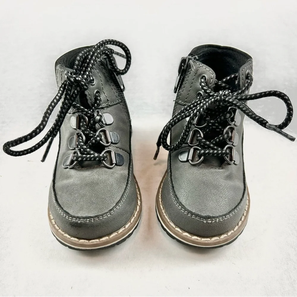 The Children Place Grey Zip/Tie Boots